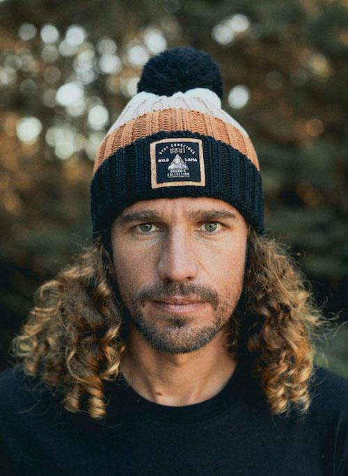 Organic Cotton Wild Vibes Beanie Mustard Multicolor