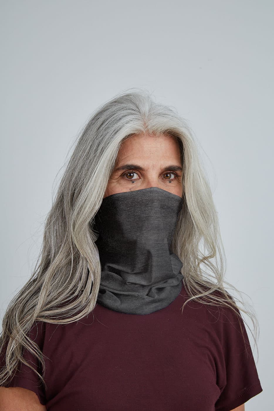 Merino Wrap Black Melange